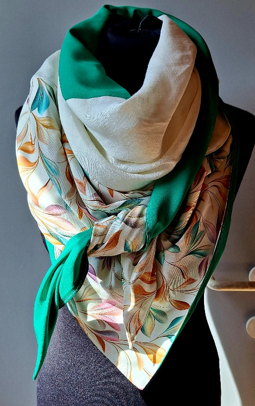 Kit à coudre-foulard 3 bandes- fleurs de Lys